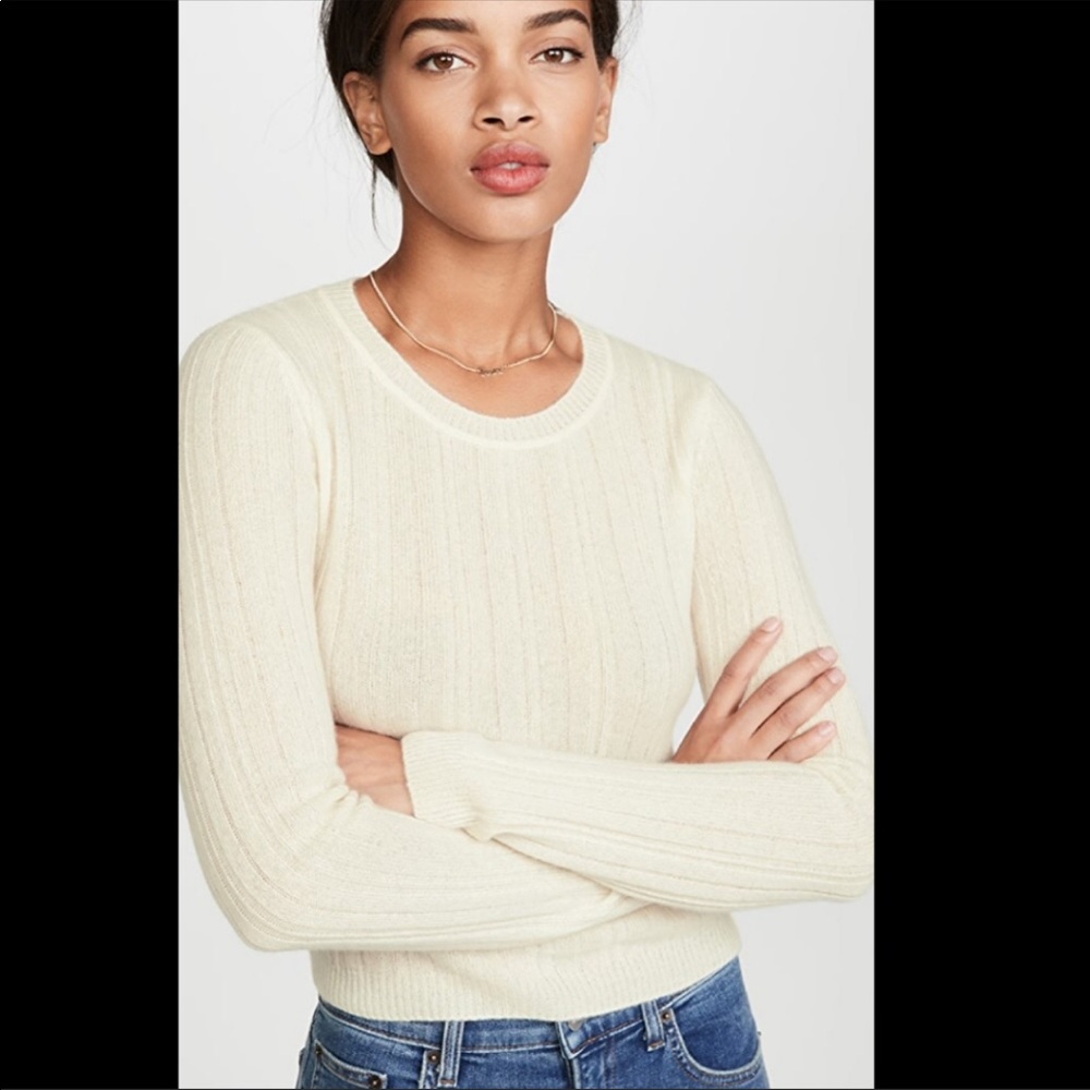 Beautiful reformation cropped cashmere crew